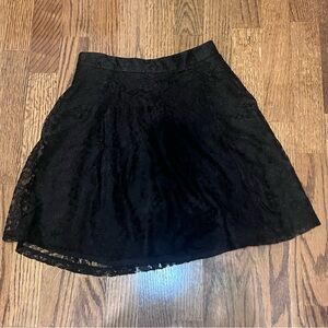 Express Black Lace Miniskirt Size 2